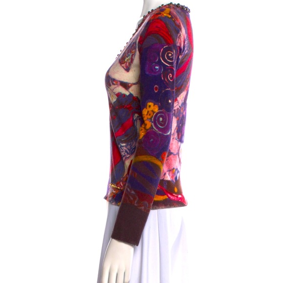 Roberto Cavalli cashmere Klimt sweater - size small - Picture 2 of 4